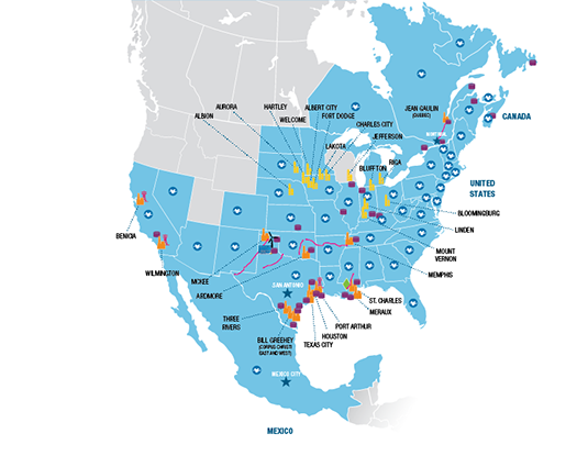 Valero Locations in U.S.