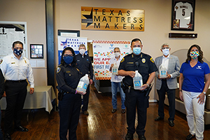 Valero volunteers deliver hand sanitizer to first responders