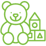 Icon of a Teddy Bear and blocks