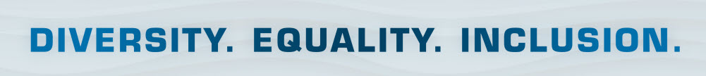 Graphic element displaying the words Diversity Equality Incusion