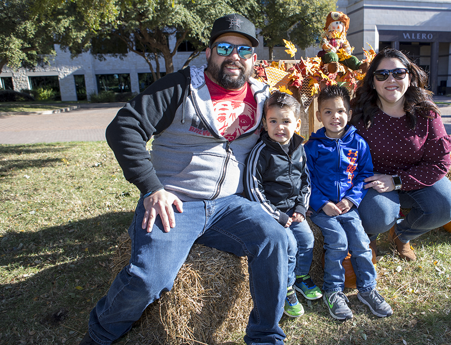 Valero family at a fall festival