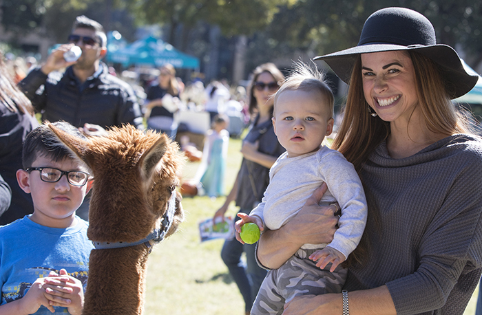 Valero employee attends family event with infant child