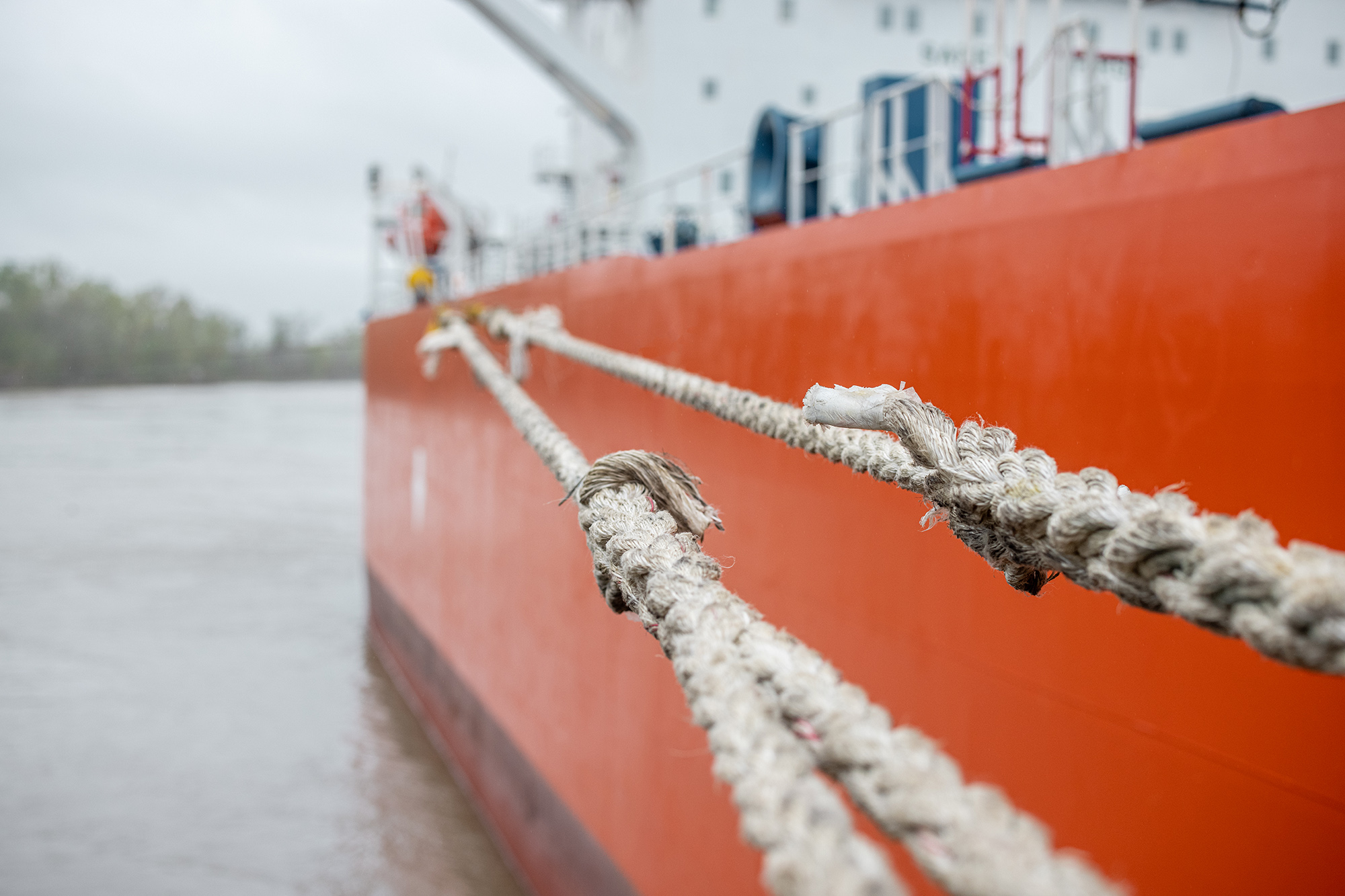 Close up of boat and rope tied to boat