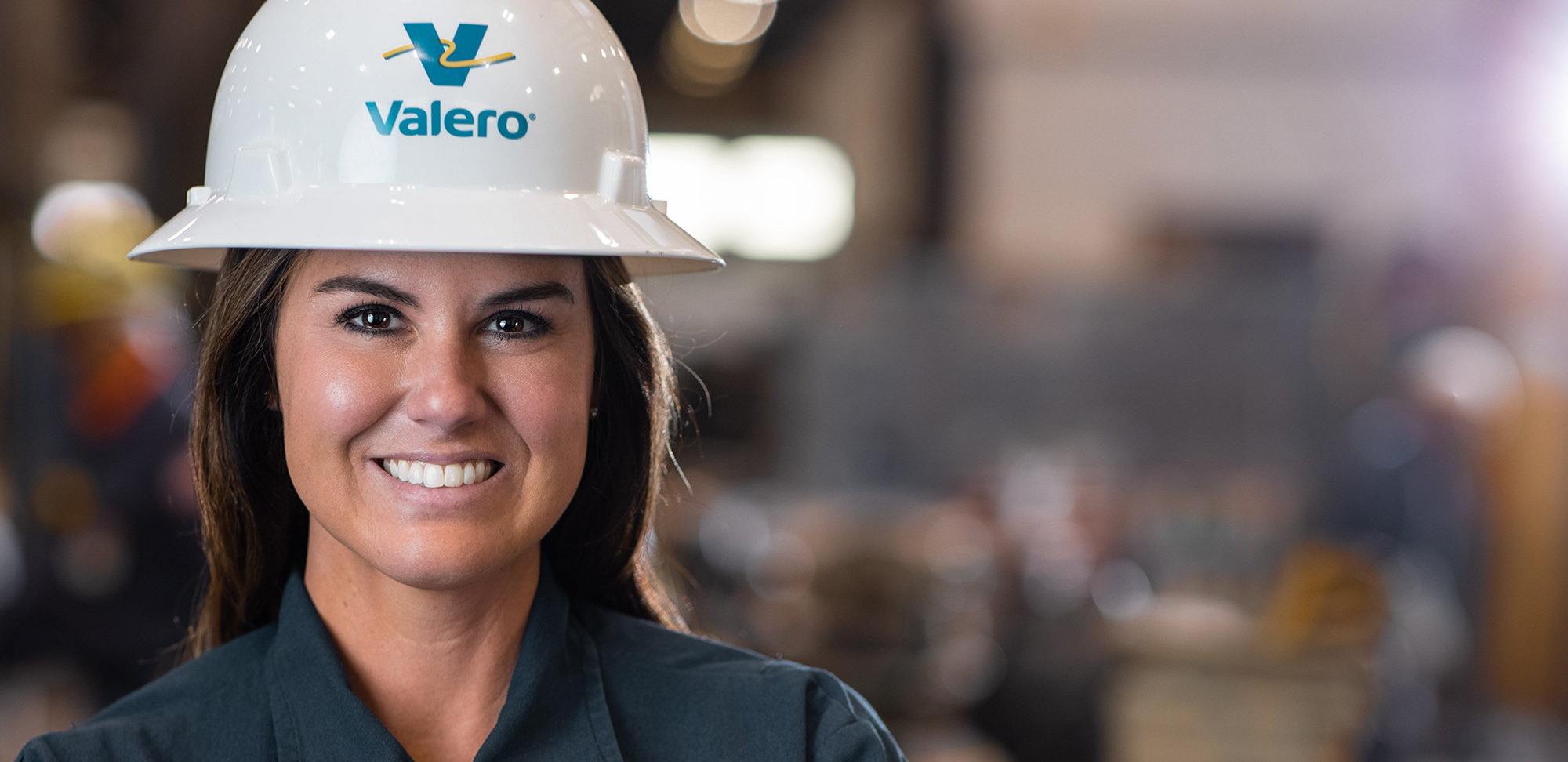 Woman wearing a hard hat