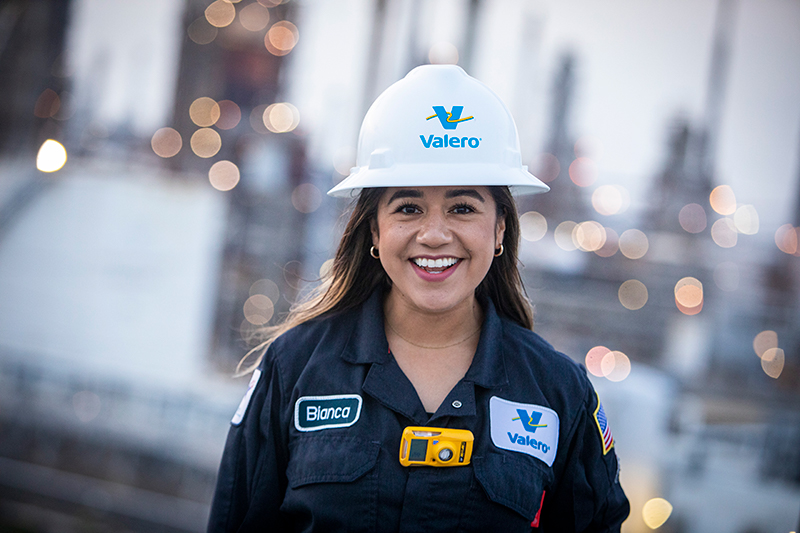 Field HR employee smiling at camera.