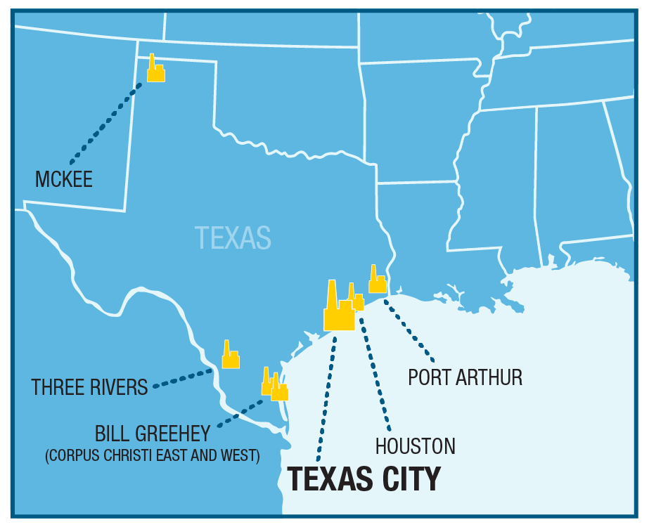 Texas City on the map
