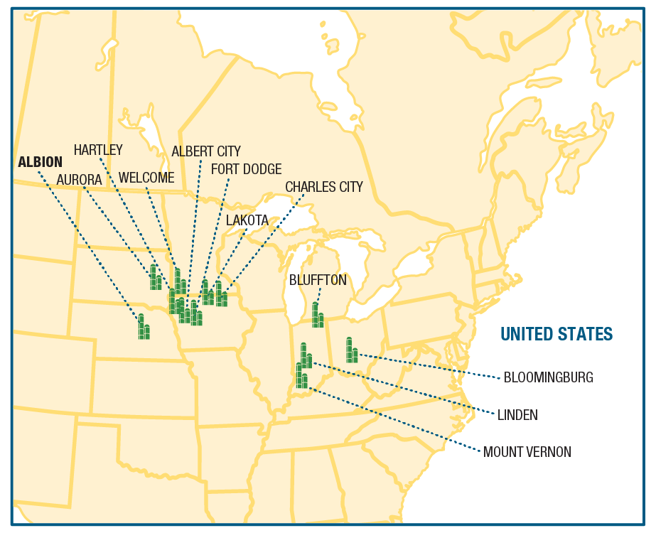 Albion on the map