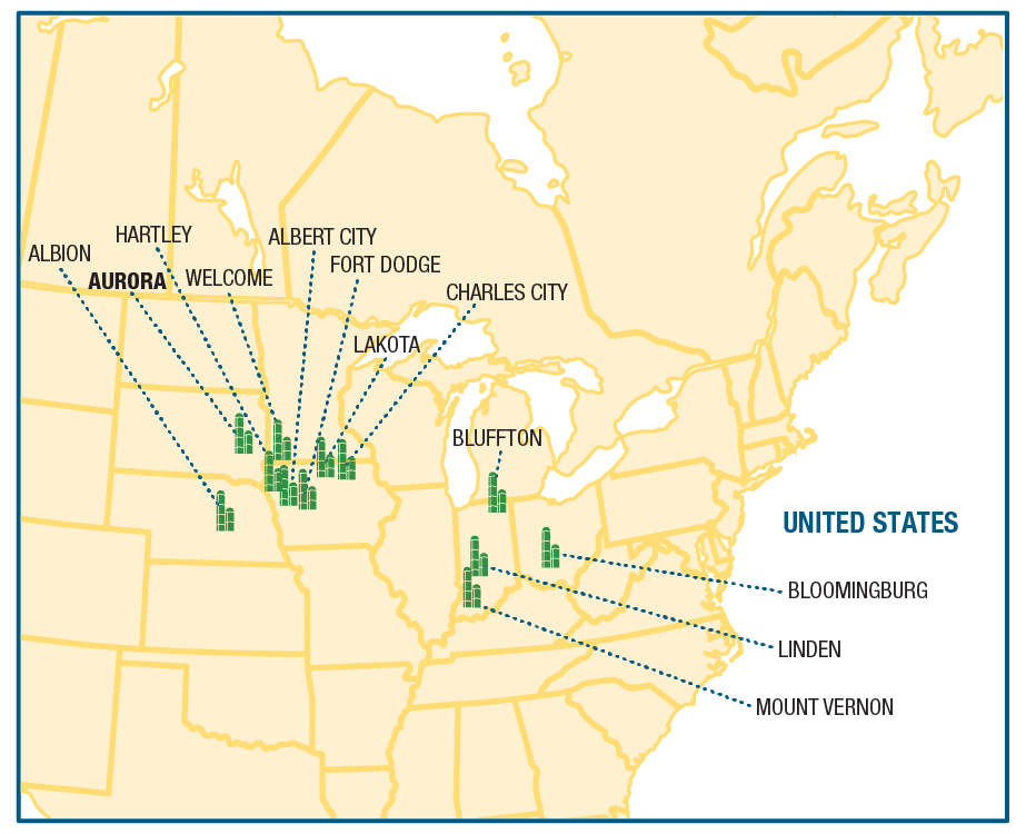 Aurora on the map