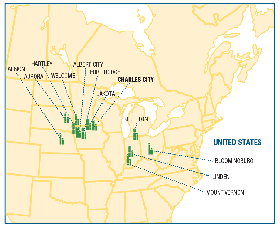 Charles City on the map