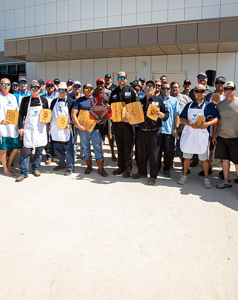 Valero employees at the Three Rivers refinery compete in a BBQ cook-off benefiting The United Way.