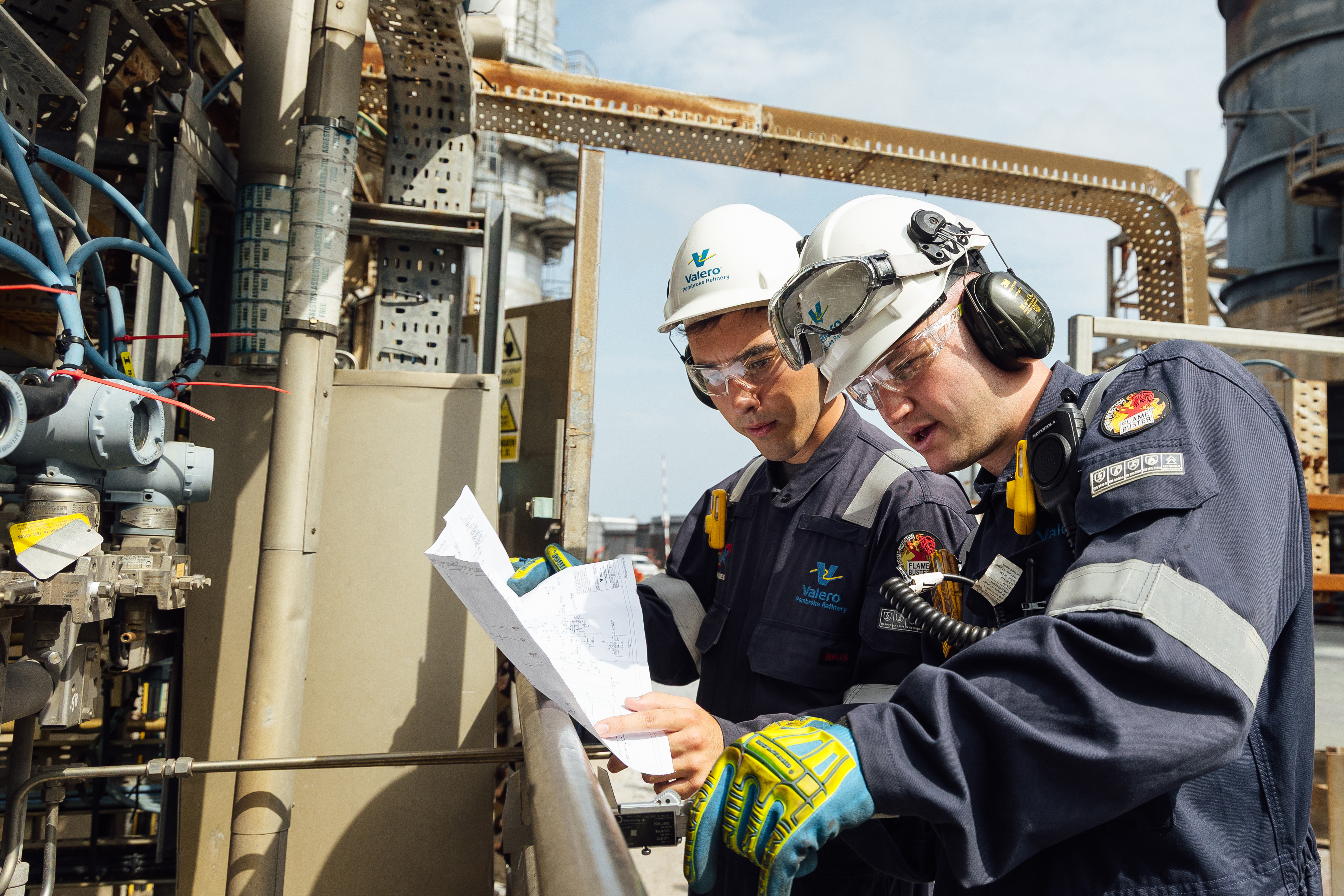 Two Engineers at the Pembroke Refinery