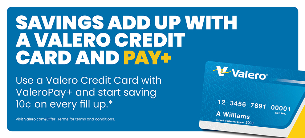 ValeroPay+ Credit Card Website Image