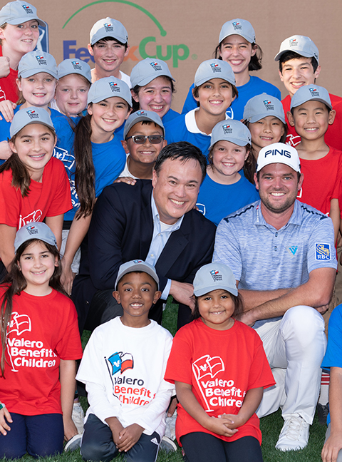 Valero's Eric Honeyman and children at BFC