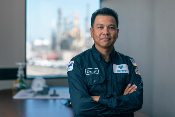 Valero Employee at Refinery Office