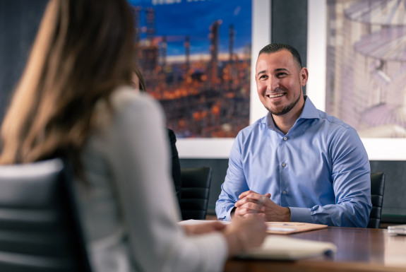 Valero Employee in a meeting