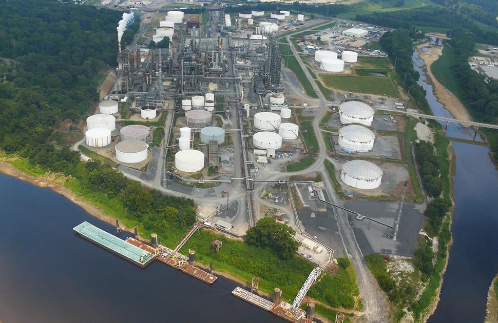 Valero Memphis Refinery aerial view