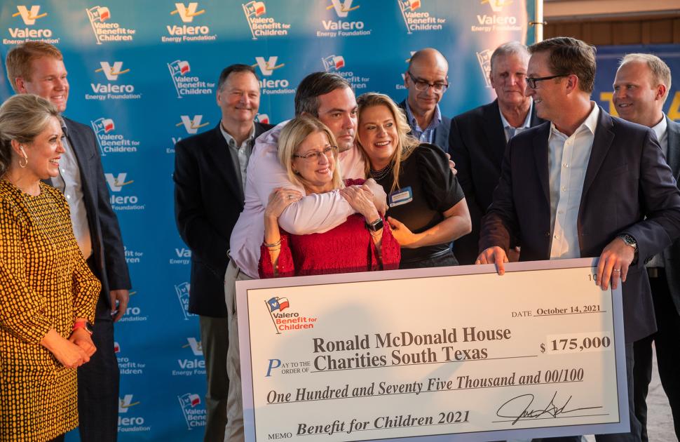 Valero Corpus Christi refineries distribute Benefit for Children grant of $175,000 to Ronald McDonald House