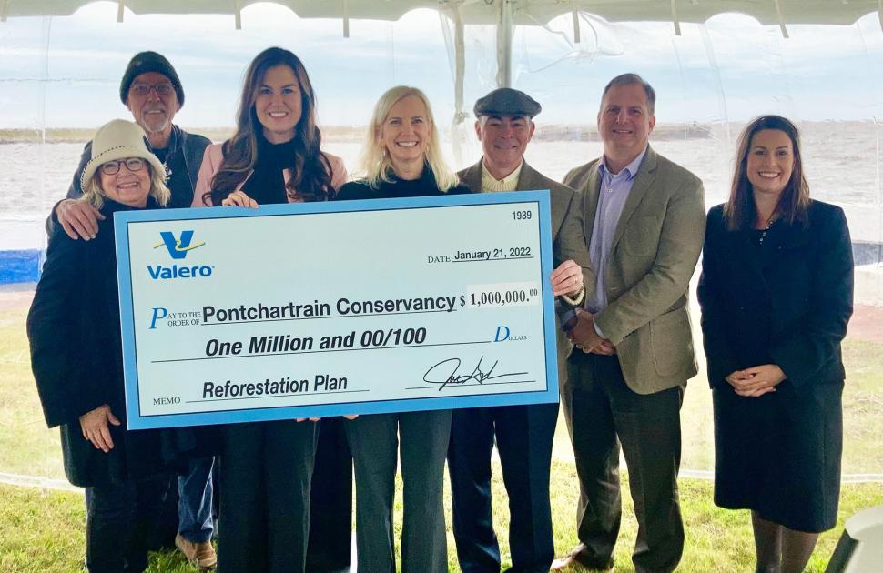 Valero presents $1 million investment to Pontchartrain Conservancy