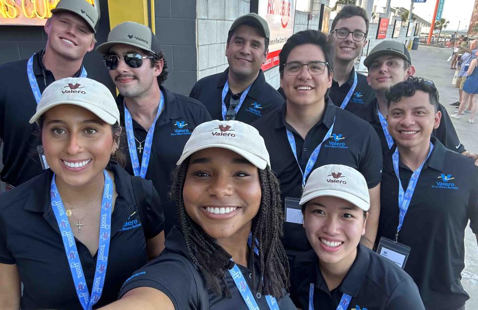 Group of Interns taking a selfie.