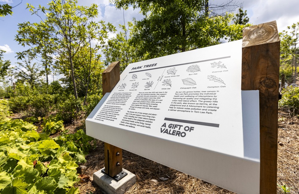 Valero Donation Sign at Tom Lee Park