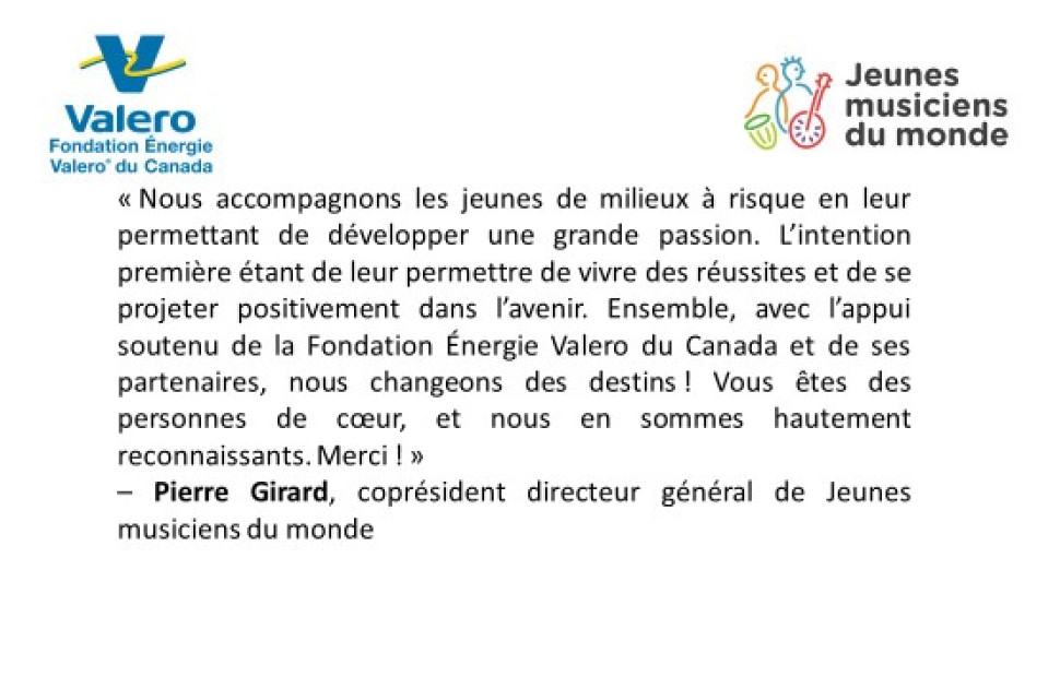 ​Chaque année, Énergie Valero invite sa com​munauté de partenaires d'affaires à soutenir la mission de la Fondation Énergie Valero, en participant à sa Classique de golf. En 2023, plus de 70 entreprises et 200 golfeurs ont généreusement répondu à l'appel lors de ce traditionnel événement philanthropique.  Les sommes amassées lors de ce grand tournoi solidaire sont redistribuées auprès d'organismes du réseau communautaire dans le secteur de la Pointe-de-l'Île de Montréal et à Lévis, où sont situés le termina