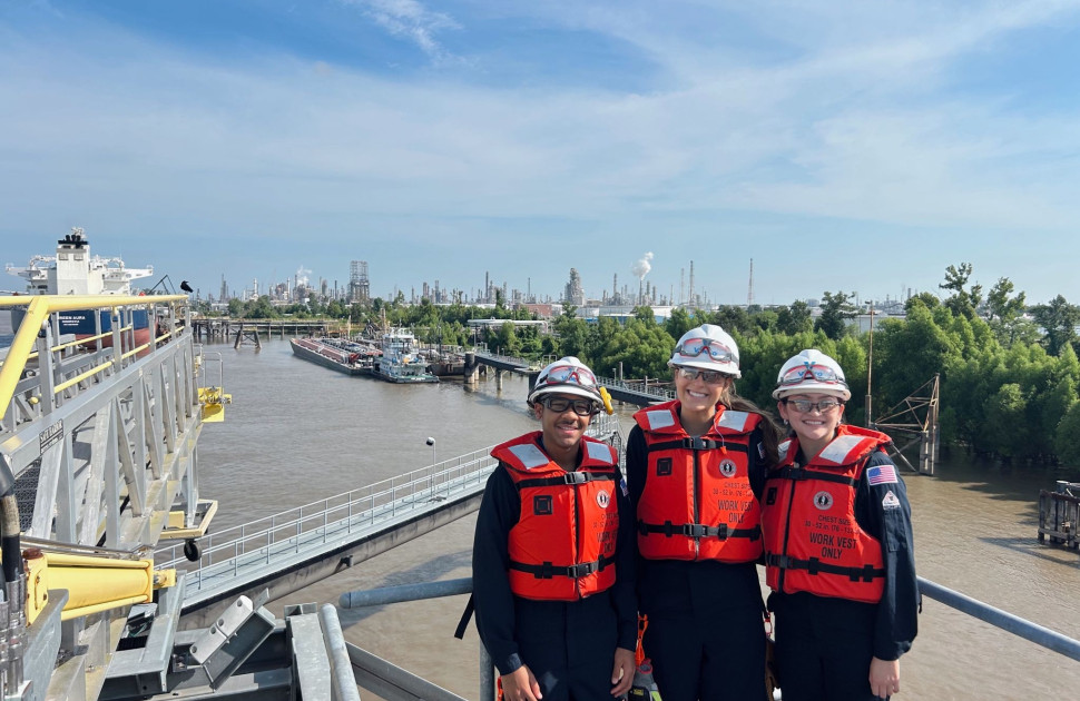 Group of interns at St Charles refinery 