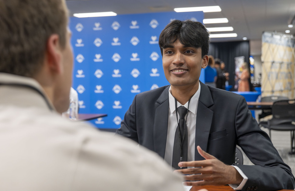 Student during mock interview at Freshman Engineering Summit