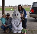 Valero Bloomingburg volunteer with Easter Bunny