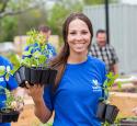 Valero volunteer at community garden