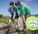 Interns at Galveston Bay Volunteer Event