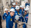 Summit students touring refinery