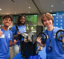 Freshman Engineering Summit students volunteering and building wheelchairs
