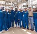 Group of students at refinery during Summit Tour