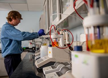 Employee in Renewable Diesel laboratory