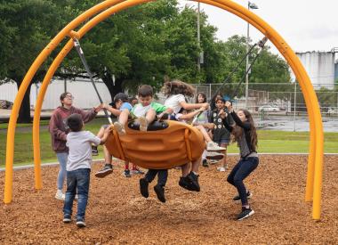Children playing at new Hartman Park