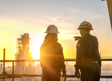 Employees at the St. Charles Refinery