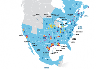 Valero U.S. Operations Map