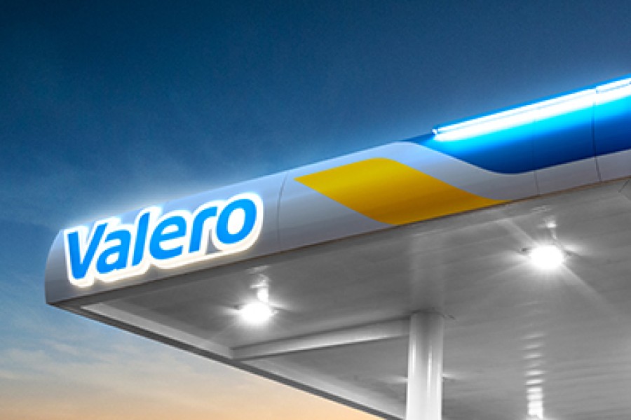 Valero gas station canopy