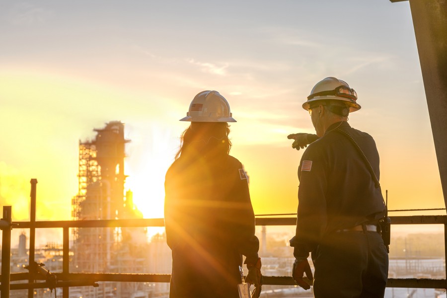 Employees at the St. Charles Refinery