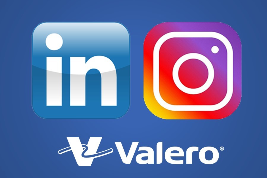 Social Media Logos with Valero Logo
