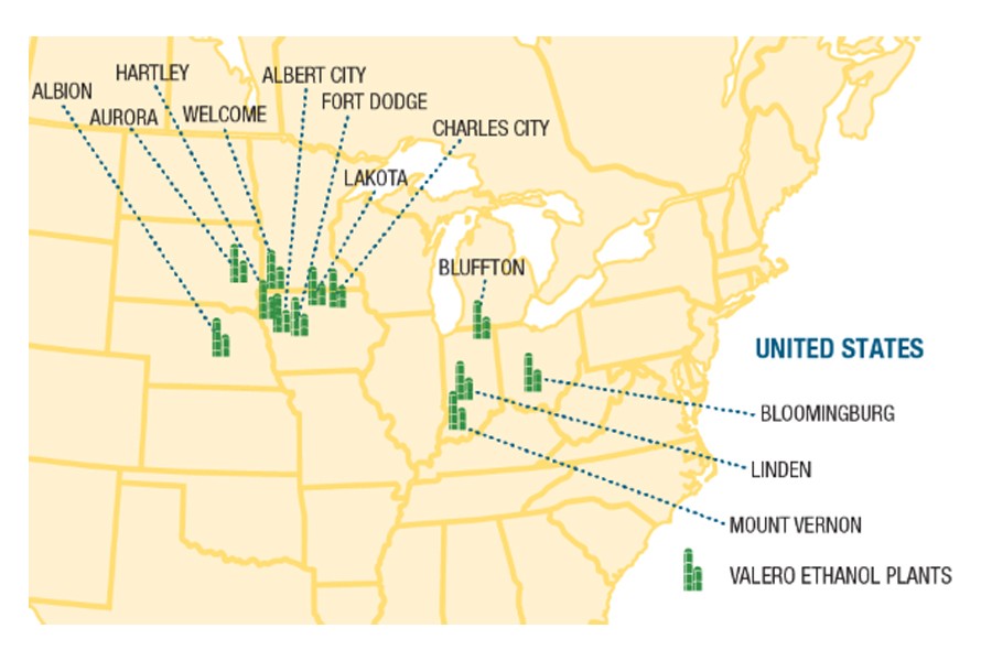 Ethanol Plants Map