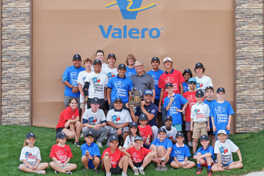 2023 Valero Texas Open Champion with First Tee Kids