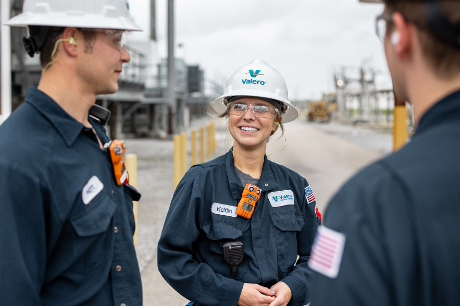 Valero Employees in the refinery