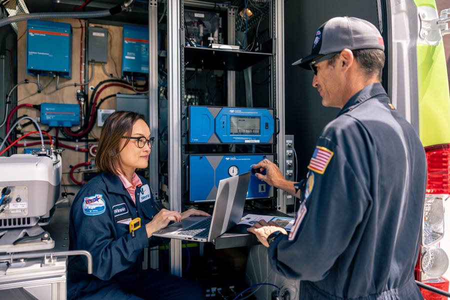Valero employees in the GMAP Van